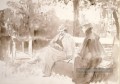 Ksenian et Nedrovin tapaaminen puistossa Nevan saarilla russe réalisme Ilya Repin